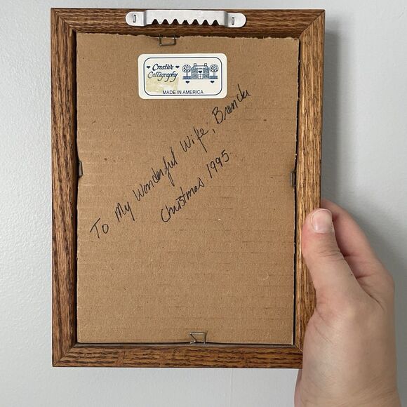 Vintage Wood Frame Wall Decor "The Very Best Love Stories Have No Endings" 9x11 - Picture 4 of 6